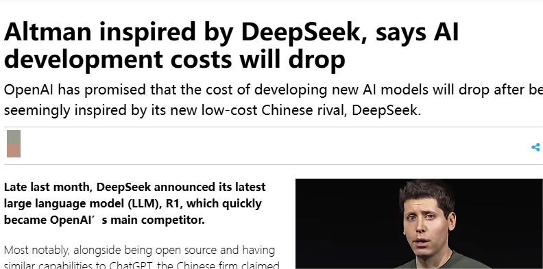 OpenAI控诉DeepSeek是另一个华为